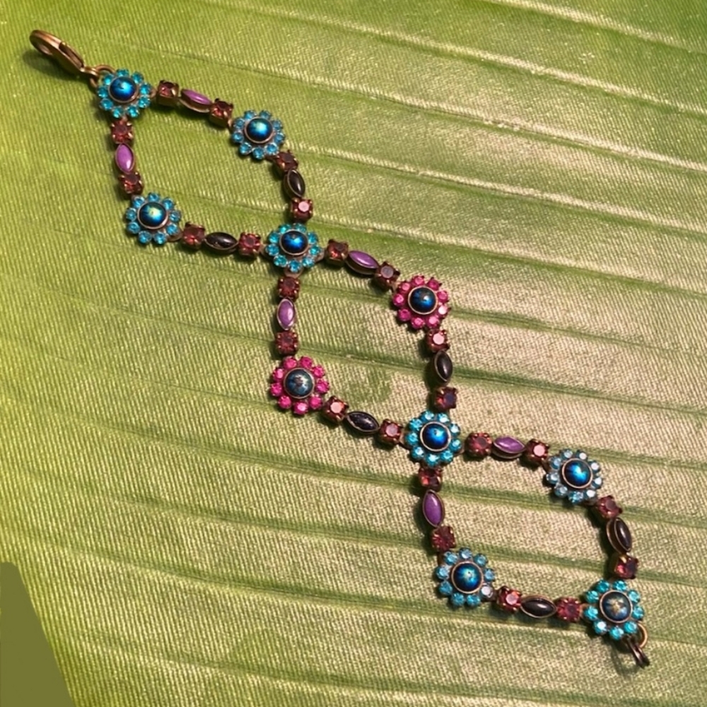 Sorrelli Blue, Pink, Red and Purple Gem Bracelet